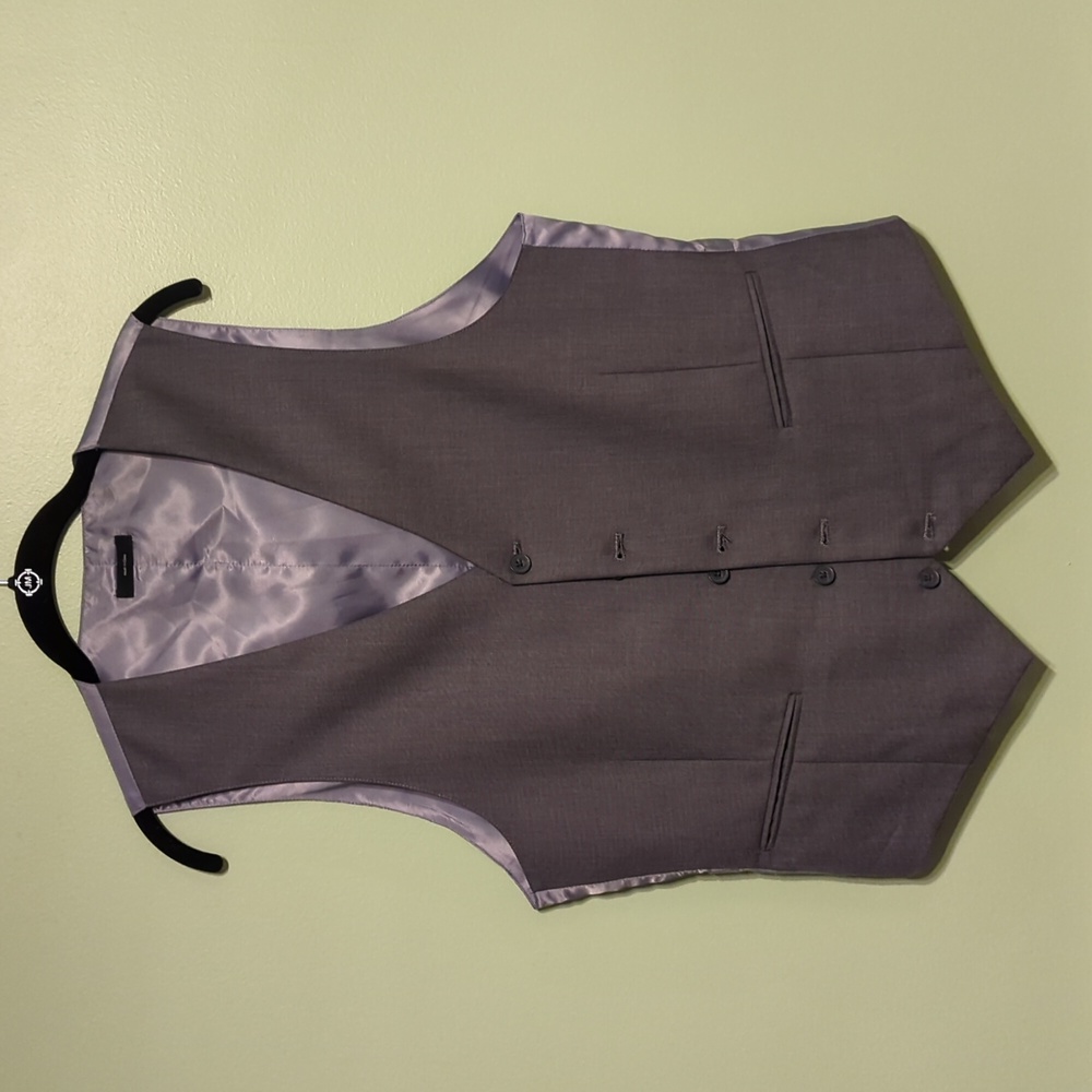 J.Ferrar Men's Gray Vest Classic Fit